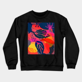 Superbright abstract flower frenzy Crewneck Sweatshirt